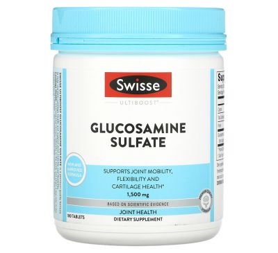 Swisse, Ultiboost, Глюкозаміну сульфат, 1500 мг, 180 таблеток