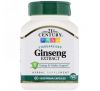 21st Century, Ginseng Extract, Standardized, 60 Vegetarian Capsule
