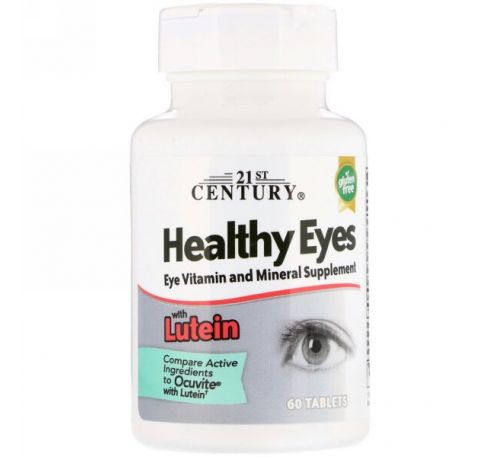 21st Century, Healthy Eyes (здоровые глаза) с лютеином, 60 таблеток
