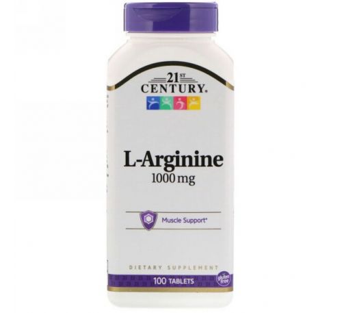 21st Century, L-аргинин, 1 000 мг, 100 таблеток