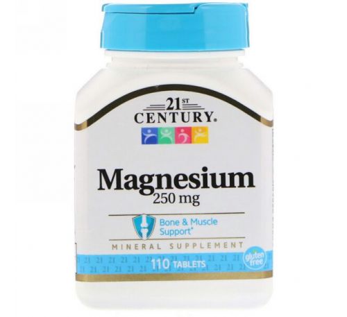 21st Century, Магний, 250 мг, 110 таблеток