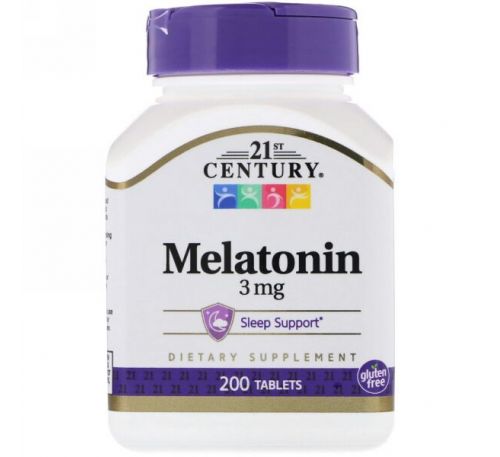 21st Century, Мелатонин, 3 мг, 200 таблеток