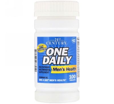 21st Century, One Daily, для мужского здоровья, 100 таблеток