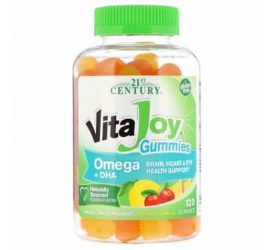 21st Century, VitaJoy Gummies, Омега + ДГК, 120 желейных таблеток