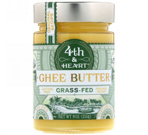 4th & Heart, Масло буйволицы, травяного откорма, оригинальный рецепт, 9 унц. (255 г.)