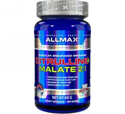ALLMAX Nutrition, Citrulline+ Malate 2:1, 2000 mg, 80 g