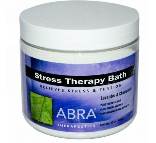 Abra Therapeutics, Средство для ванн терапия стресса, лаванда и ромашка, 482г