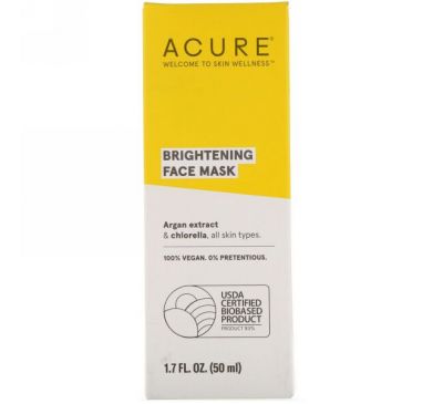 Acure, Brightening Face Mask, 1.7 fl oz (50 ml)