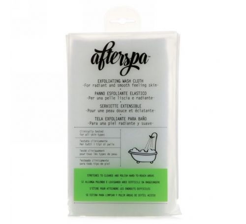 AfterSpa, Эксфолиирующая салфетка для мытья, 1 салфетка