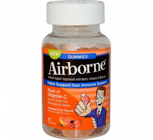 AirBorne, Gummies, Assorted Fruit Flavors, 21 Gummies