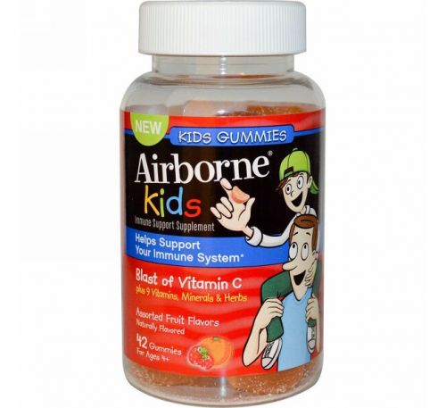 AirBorne, Kids Gummies, Assorted Fruit Flavors, 42 Gummies