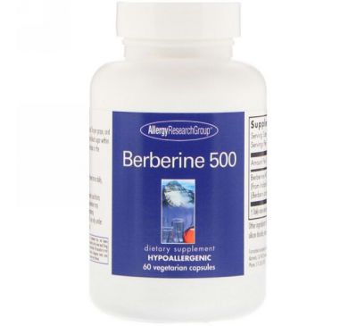 Allergy Research Group, Берберин 500, 60 капсул в растительной оболочке