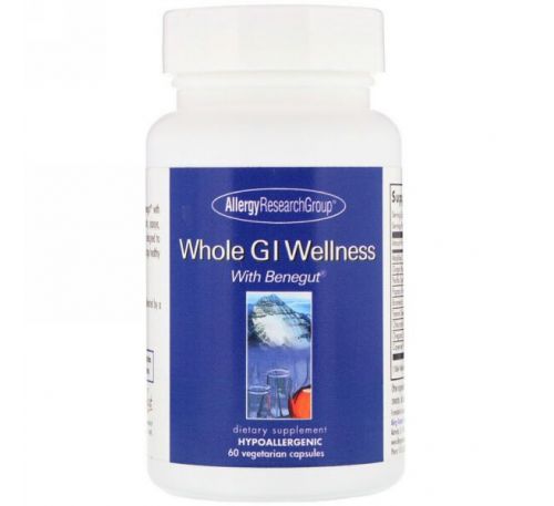 Allergy Research Group, Whole GI Wellness, для здоровой желудочно-кишечной функции, 60 вегетарианских капсул