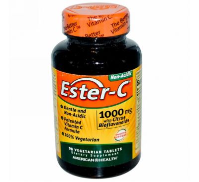 American Health, Эстер-C, 1000 мг, 90 растительных таблеток