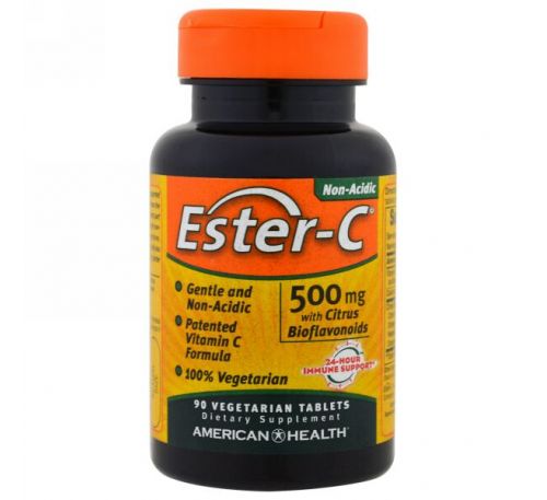 American Health, Ester-C, 500 мг, 90 вегетарианских таблеток
