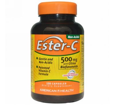 American Health, Ester-C с цитрусовыми биофлавоноидами, 500 мг, 120 капсул