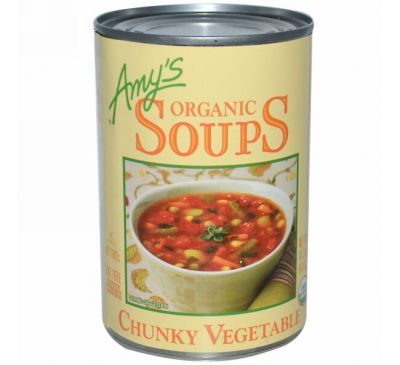 Amy's, Органический суп с кусочками овощей, 14,5 унций (411 г)