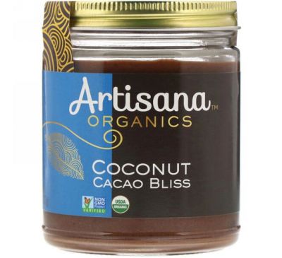 Artisana, Органическое кокосовое масло с какао, шоколадная паста, 8 унций (227 г)