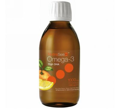 Ascenta, NutraSea, омега-3 с высоким содержанием ДГК, со вкусом сочных цитрусов, 6,8 жидкой унции (200 мл)