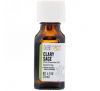 Aura Cacia, 100%-ные эфирные масла, мускатный шалфей, регулирует водно-солевой баланс, 0,5 жидких унций (15 мл)