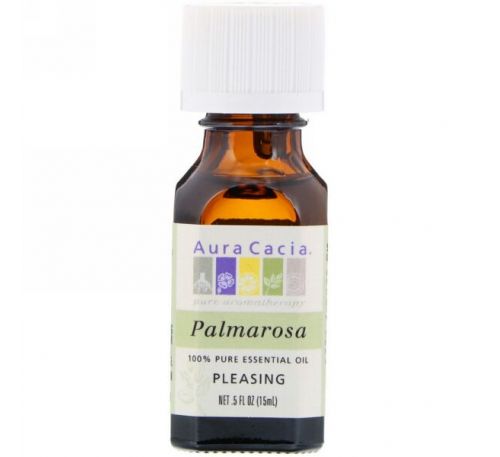 Aura Cacia, 100% чистое эфирное масло пальмарозы, 5 жидких унций (15 мл)