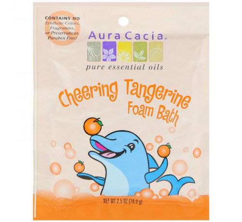 Aura Cacia, Cheering Foam Bath, Tangerine, 2.5 oz (70.9 g)