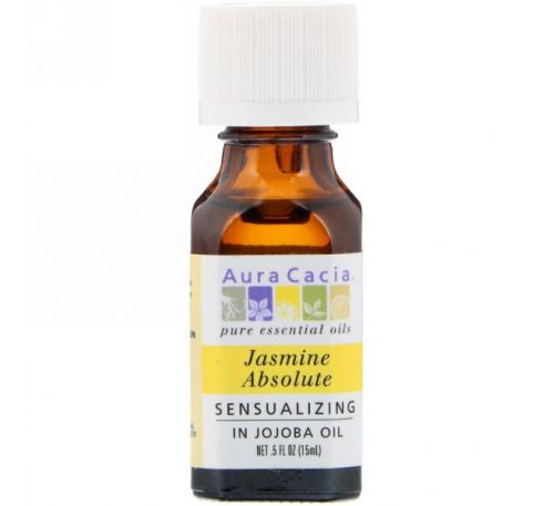 Aura Cacia, Jasmine Absolute, чувственный аромат, 5 жидких унций (15 мл)