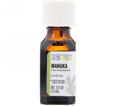 Aura Cacia, Pure Essential Oil, Manuka, .5 fl oz (15 ml)