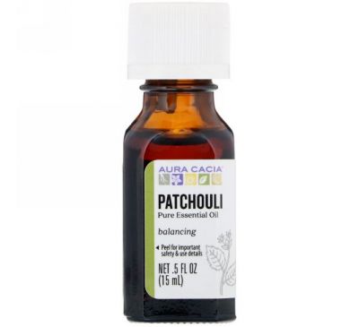 Aura Cacia, Pure Essential Oil, Patchouli, .5 fl oz (15 ml)