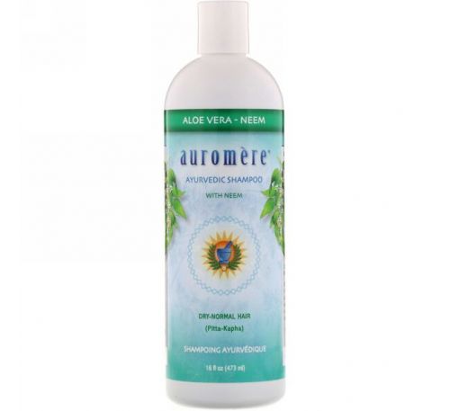 Auromere, Ayurvedic Shampoo with Neem, Aloe Vera, 16 fl oz (473 ml)