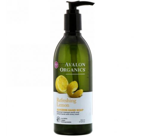Avalon Organics, Glycerin Hand Soap, Refreshing Lemon, 12 fl oz (355 ml)