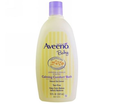 Aveeno, Baby, Calming Comfort Bath, лаванда и ваниль, 532 мл (18 жидких унций)