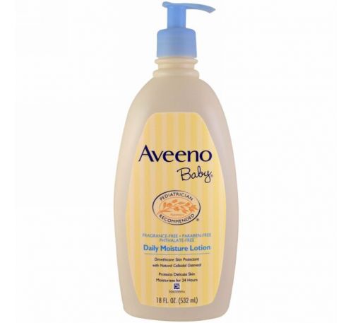 Aveeno, Для детей, ежедневный увлажняющий лосьон, без запаха, 18 жидких унций  (532 мл)