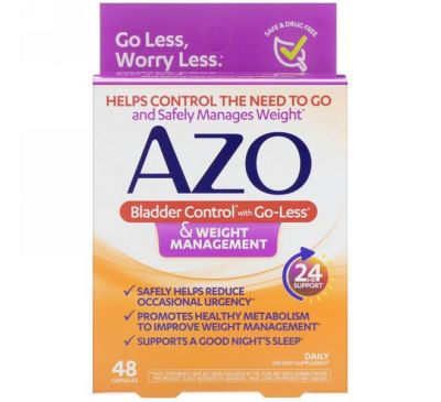 Azo, Bladder Control with Go-Less & Weight Management, 48 Capsules