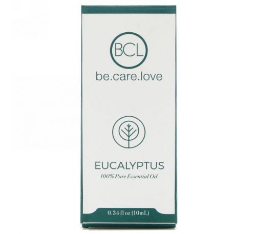 BCL, Be Care Love, 100% чистое эфирное масло, эвкалипт, 0,34 ж. унц. (10 мл)