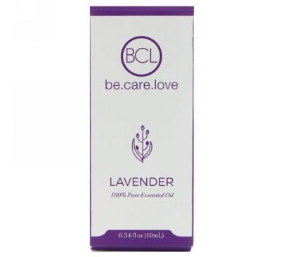 BCL, Be Care Love, 100% чистое эфирное масло, лаванда, 0,34 ж. унц. (10 мл)