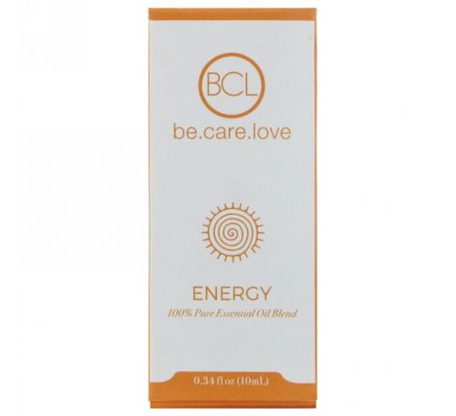 BCL, Be Care Love, Смесь 100% чистого эфирного масла, энергия, 0,34 ж. унц. (10 мл)