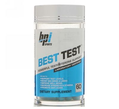 BPI Sports, Best Test, добавка тестостерона, 60 капсул