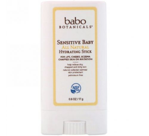 Babo Botanicals, Sensitive Baby, натуральный увлажняющий стик, 0,6 унц. (17 г.)