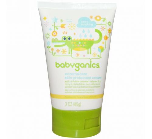 BabyGanics, Детский увлажняющий защитный крем против экземы для сухой кожи, 3 унции (85 г)