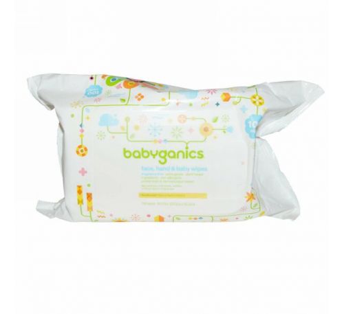 BabyGanics, Thick n' Kleen, Мягкие салфетки для ухода за кожей малышей, Неароматизированные, 100 салфеток