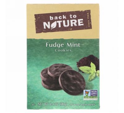 Back to Nature, Мятное печенье в шоколаде, 6,4 унции (181 г)