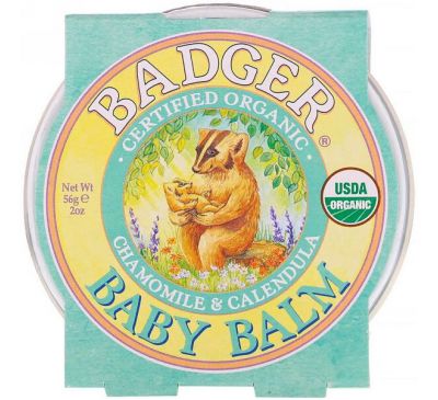 Badger Company, Organic, Baby Balm, Chamomile & Calendula, 2 oz (56 g)