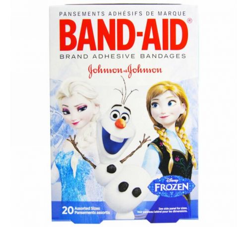 Band Aid, Adhesive Bandages, Disney Frozen, 20 Assorted Sizes