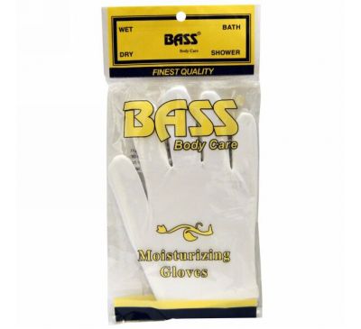 Bass Brushes, Увлажняющие перчатки, белые, 1 пара