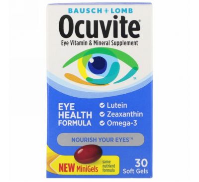 Bausch & Lomb, Формула здоровья глаз, 30 мягких желатиновых капсул