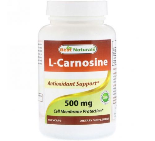 Best Naturals, L-Carnosine, 500 mg , 100 VCaps