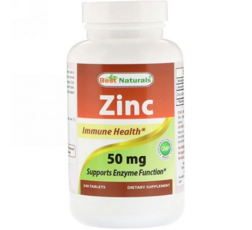 Best Naturals, Zinc, 50 mg, 240 Tablets