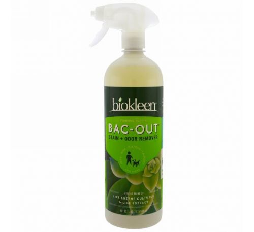 Bio Kleen, Bac Out, Средство для удаления пятен и запаха, с эффектом пены, 946 мл (32 жидких унций)