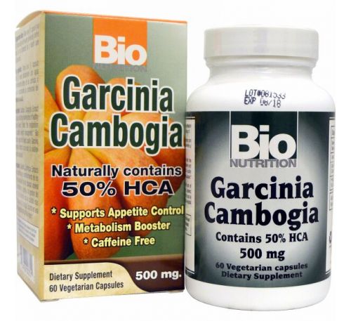Bio Nutrition, Гарциния камбоджийская, 500 мг, 60 капсул на растительной основе